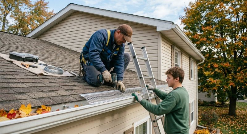 Commercial Gutter Cover Installation