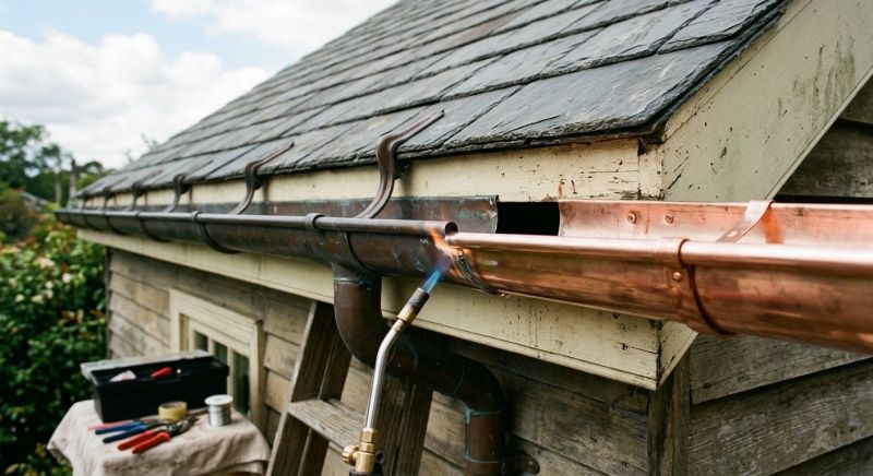 Copper Gutter Repair