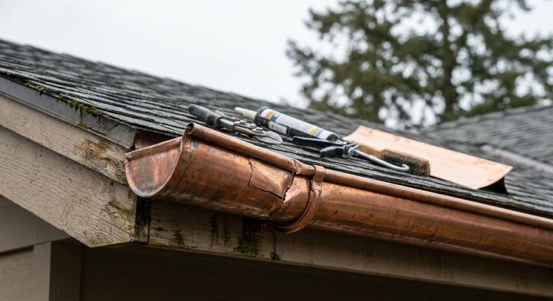 Copper Gutter Repair