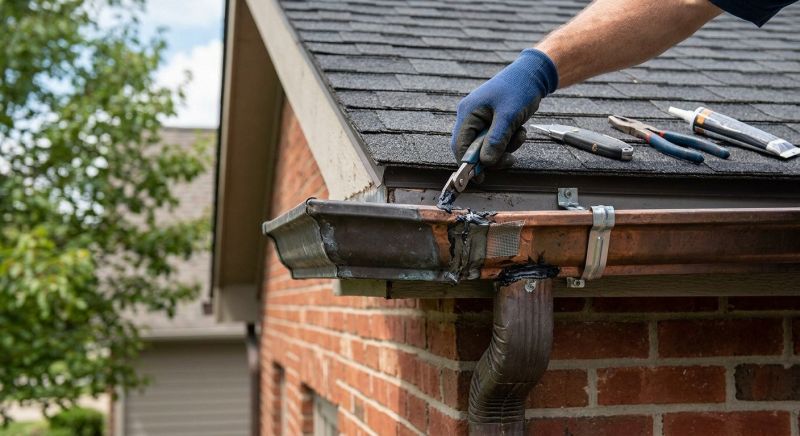 Copper Gutter Repair