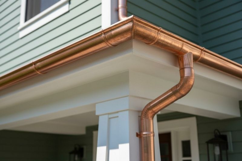 Residential Copper Gutter Installation