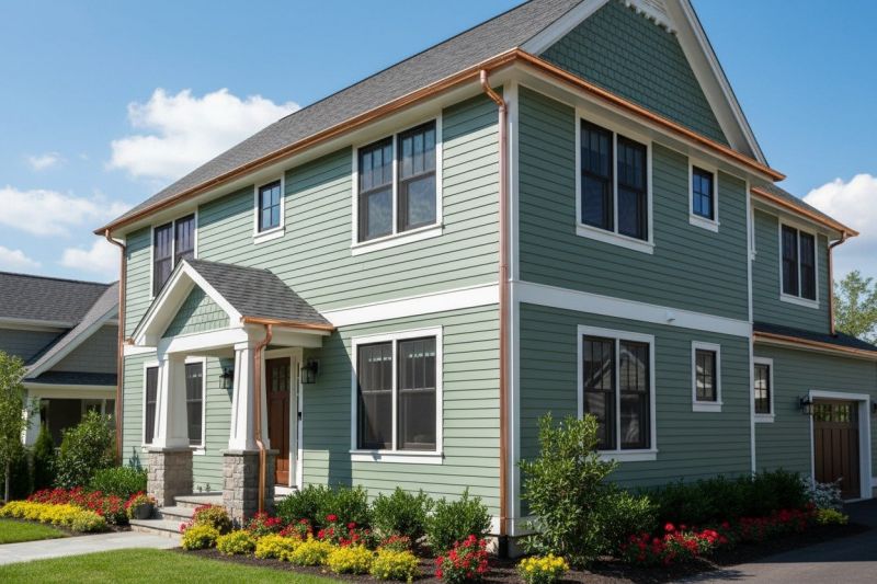 Residential Copper Gutter Installation