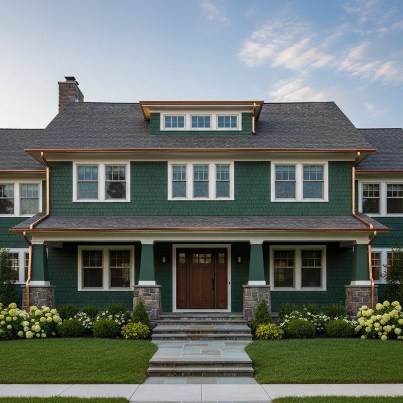 Residential Copper Gutter Installation