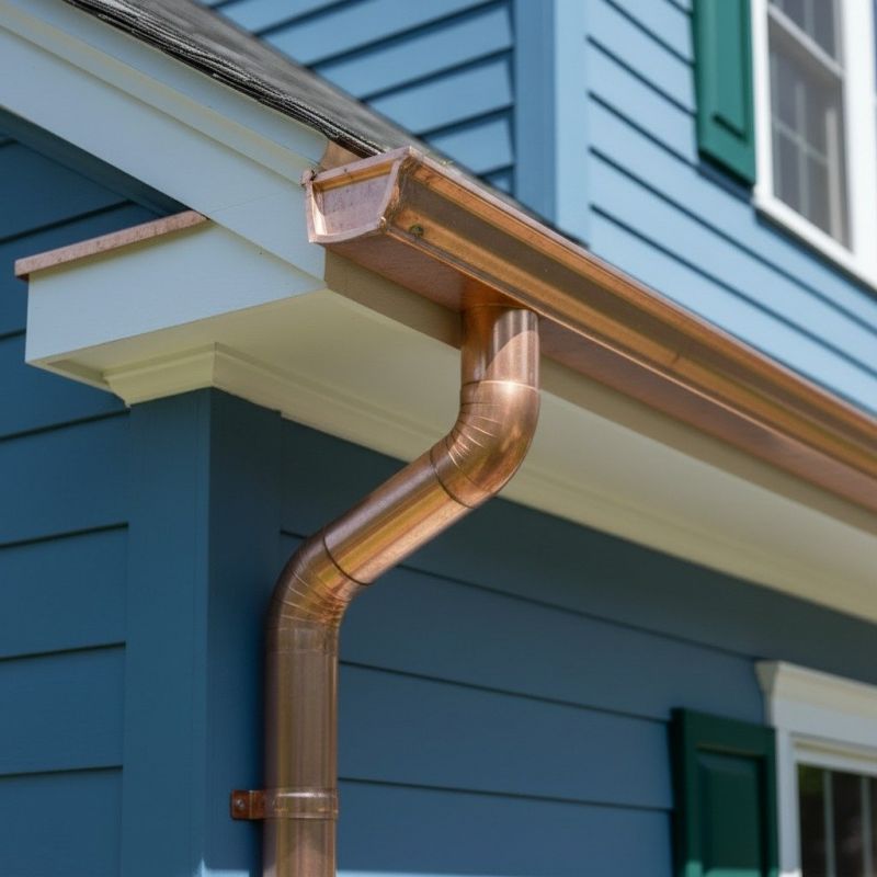 Residential Copper Gutter Installation