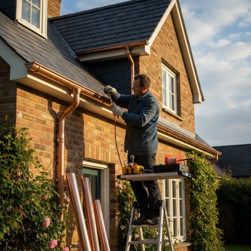 Residential Copper Gutter Repair