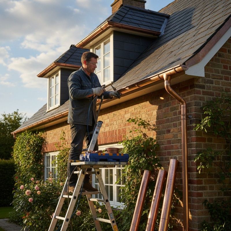 Residential Copper Gutter Repair