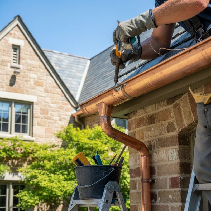 Residential Copper Gutter Repair