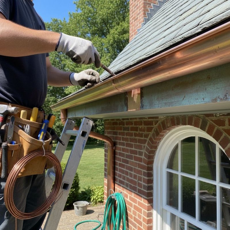 Residential Copper Gutter Repair