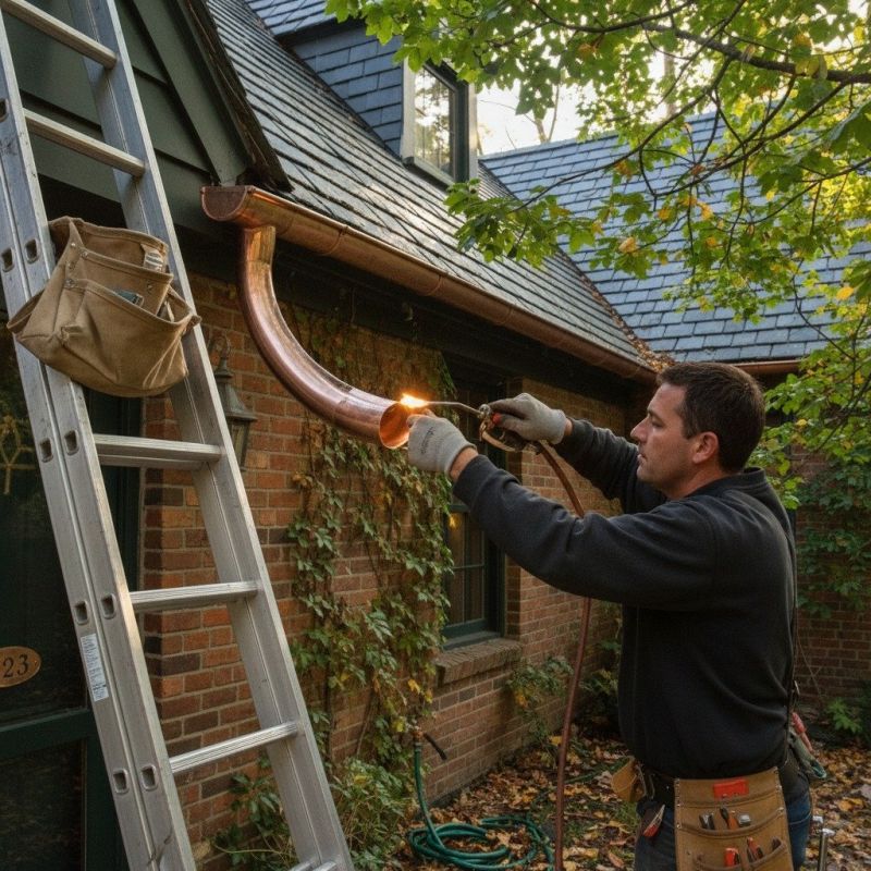 Residential Copper Gutter Repair