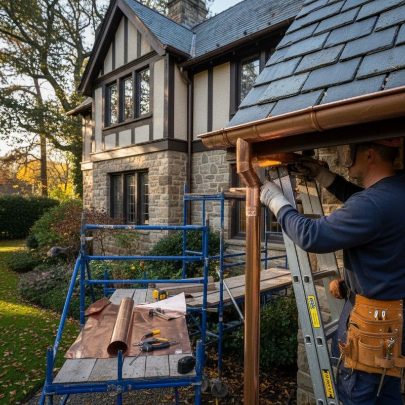 Residential Copper Gutter Repair