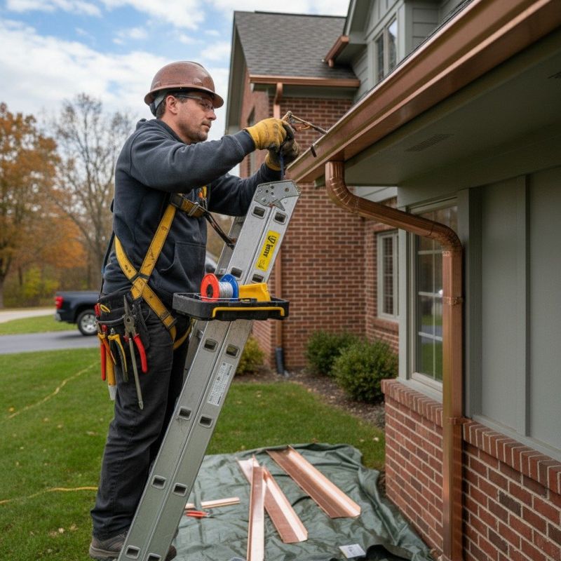 Residential Copper Gutter Repair