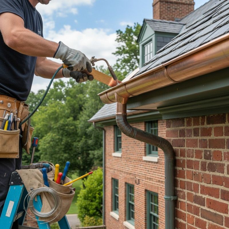 Residential Copper Gutter Repair