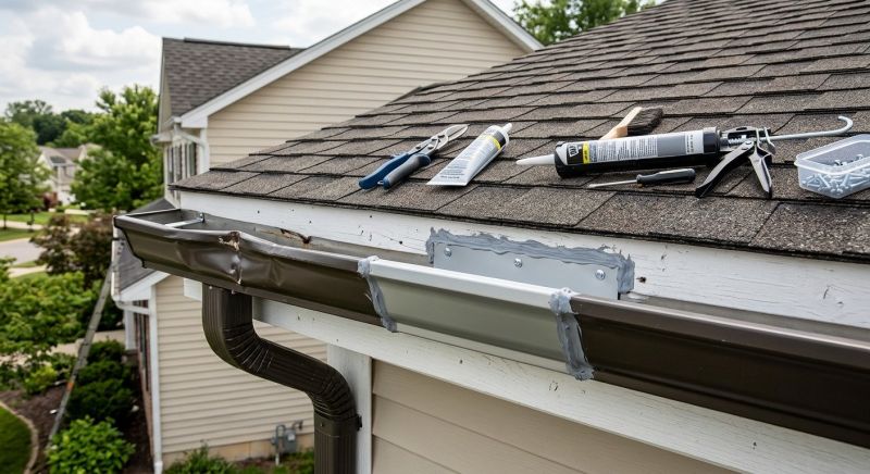 Residential Galvanized Gutter Repair