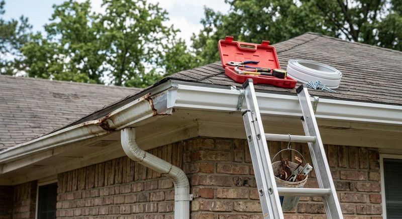 Residential Galvanized Gutter Repair