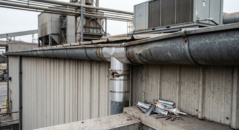 Residential Galvanized Gutter Repair