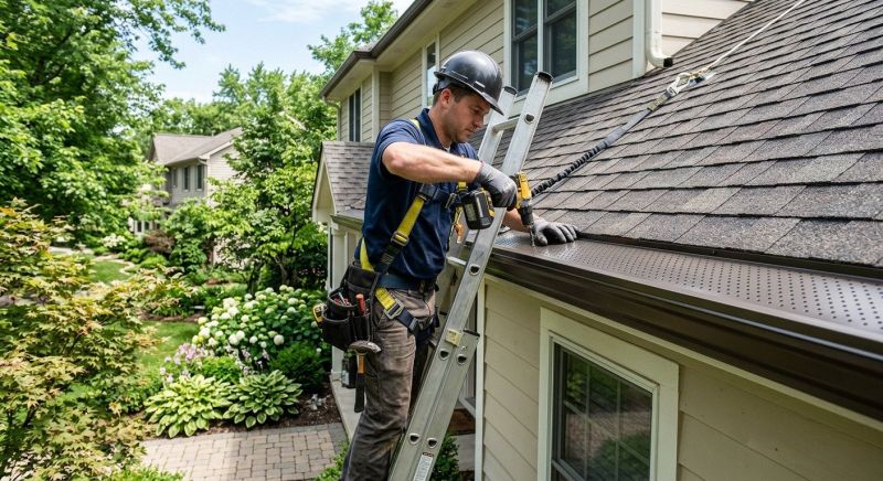 Residential Gutter Cover Installation