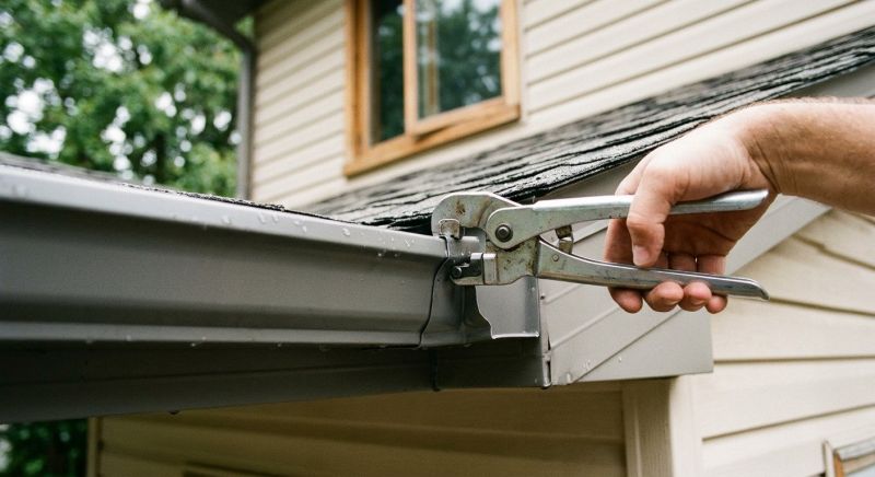 Residential Seamless Metal Gutter Repair