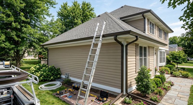 Residential Seamless Metal Gutter Repair