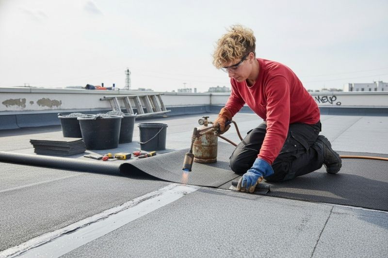 Tar Torchdown Roof Repair