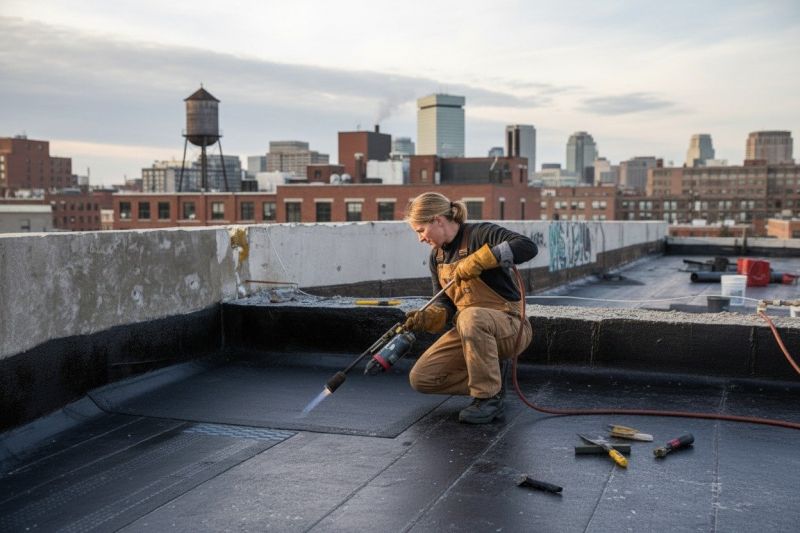 Tar Torchdown Roof Repair