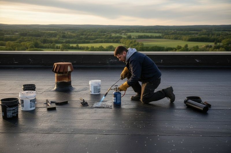 Tar Torchdown Roof Repair