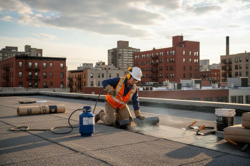 Tar Torchdown Roof Repair