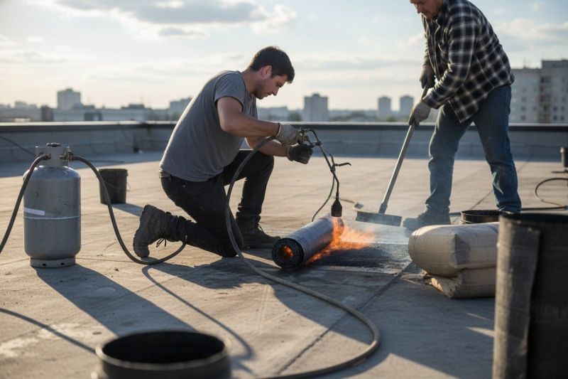 Tar Torchdown Roof Repair
