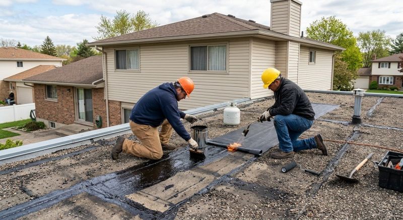 Tar Torchdown Roof Repair